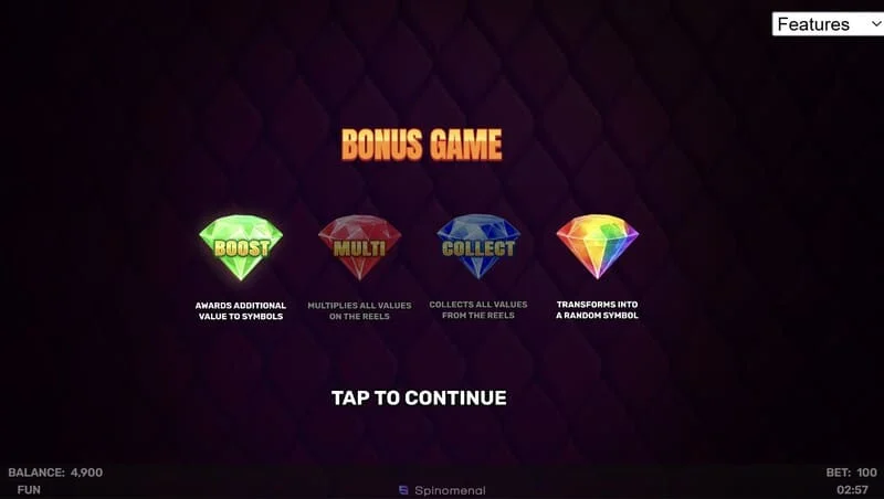 3 Sparking Crowns boonusmäng
