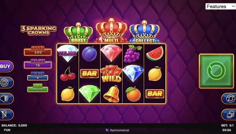 3 Sparking Crowns mänguekraan